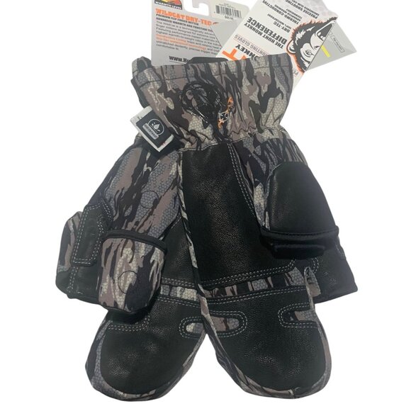 HUNT MONKEY Camo Wildcat Dry-Tec Flip Finger Hunting Mittens NWT Various Sizes - Picture 4 of 6